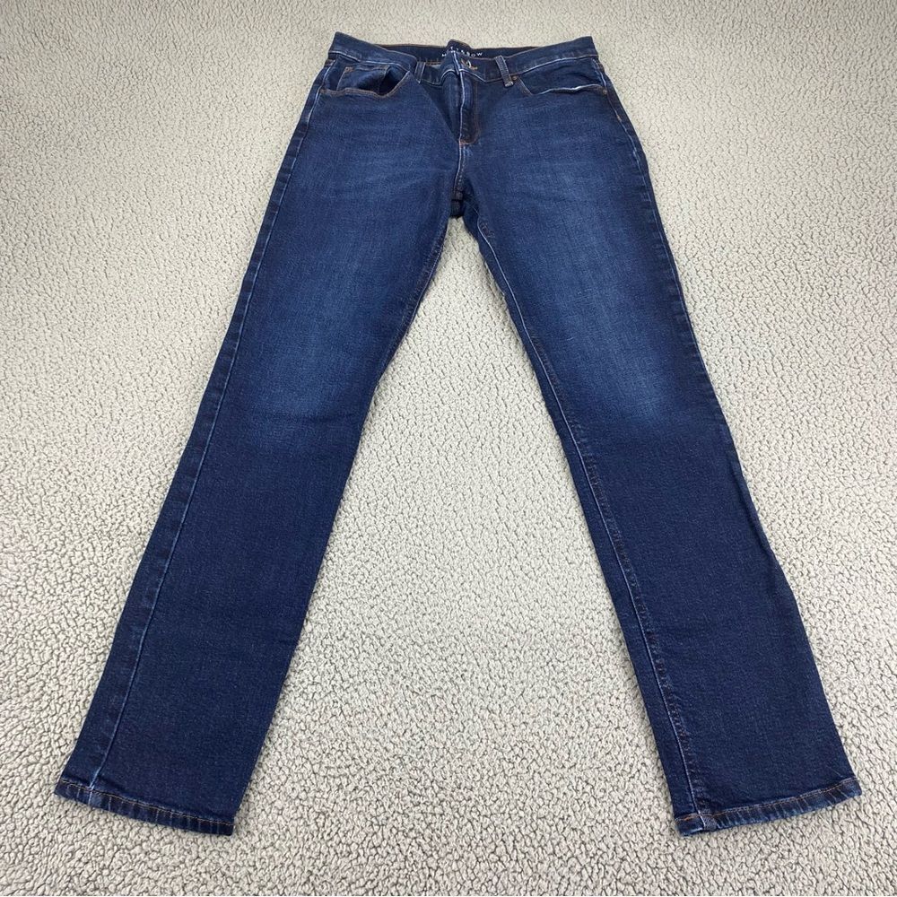 Mott & Bow Women's Boyfriend Dark Wash Stretch Denim Jeans   |  Size: 30